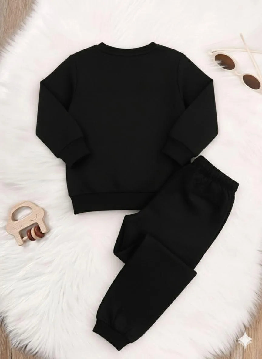 2 Pcs Girl's Polyester Printed Tracksuit